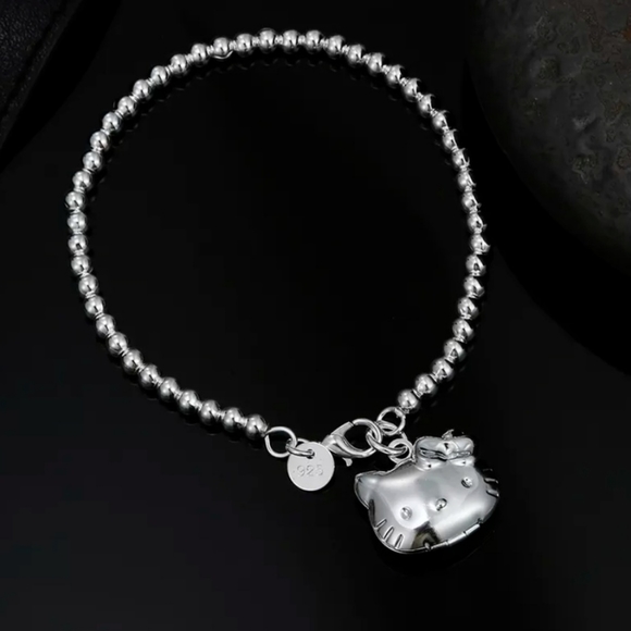 New 925 stamped Hello kitty Locket and Bracelet set. BOTH are lockets - Picture 3 of 16